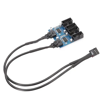 K1AA USB 2.0 от мъжете до 2/4 жени USB 9-пинов Вътрешен кабел 9-пинов Порт адаптер