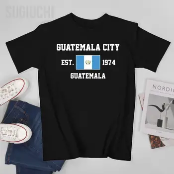 Патриотичен Флаг Гватемала 1974 г., в Град Гватемала, Мъжка тениска, Тениски С кръгло деколте, Тениски, Дамски дрехи за момчета, 100% Памук
