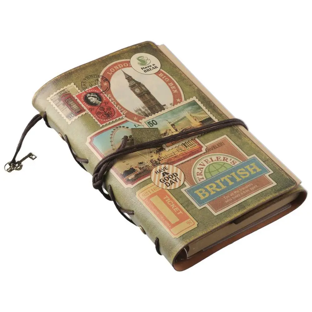 Ретро списание за еднократна употреба, Личен дневник на пътуване, Класически кожен бележник за пътуване в подарък
