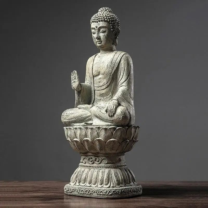 Статуя На Буда Дзен-Декоративна Скулптура Миниатюрна Статуя На Буда Декорация На Дома Фън Шуй Украшение Медитиращият Буда Скулптура