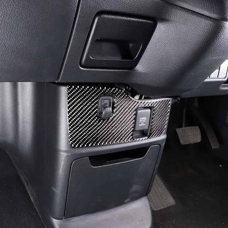 За Honda N-BOX 17-21 Кутия за съхранение на централното управление на автомобил от мека въглеродни, преминете на хранене, тампон на лента, стикер за украса, аксесоари за автомобили