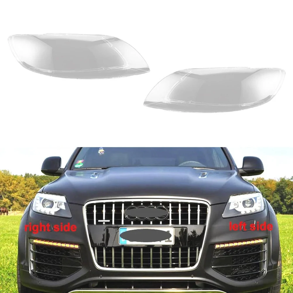 Корпус дясната фаровете на колата Лампа Прозрачен капак на обектива Капак фарове за Audi Q7 2007-2015