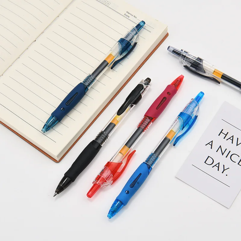 Набор от чекмеджето гелевых дръжки 0,5 мм, черен / червен / синьо мастило, химикалка писалка за писма, канцеларски материали, Ученически пособия, Канцеларски материали