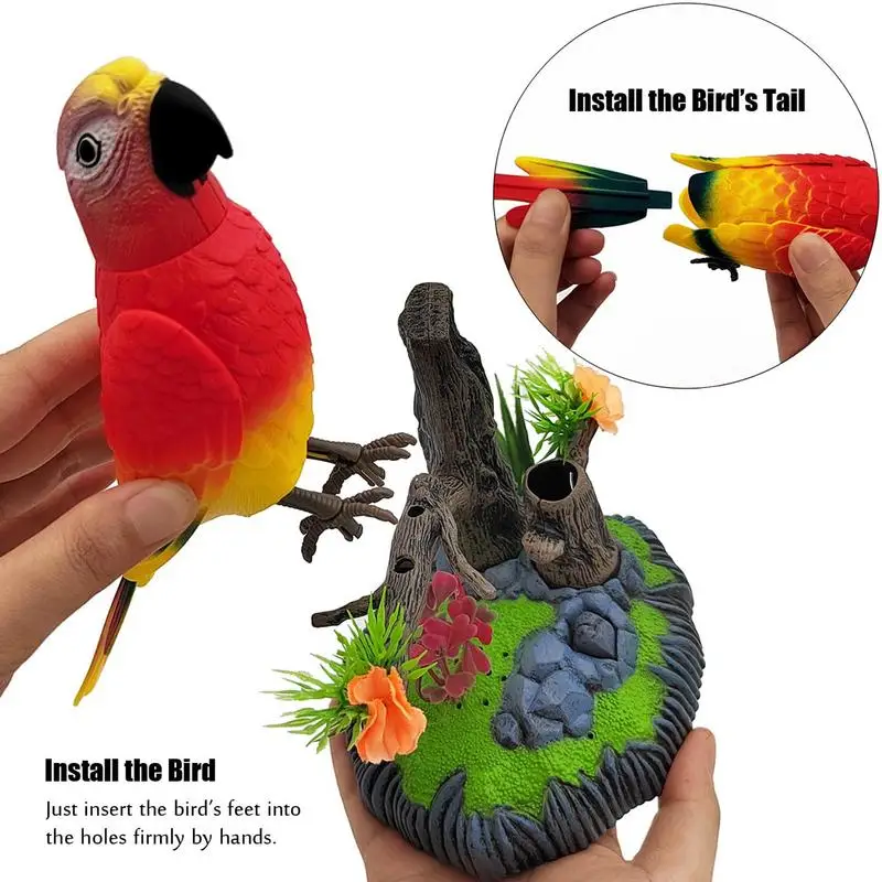Е-Говорещ птица, имитирующая Щебечущую птици, Електронен сензор за Папагал, реалистична играчка за момчета, момичета, деца, за възрастни, За дома деца
