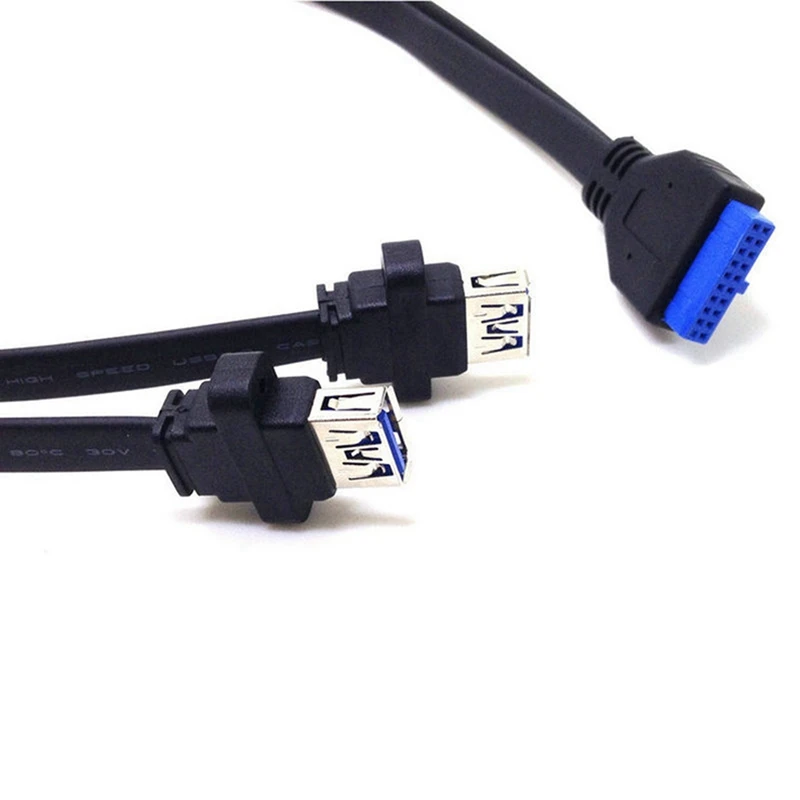 2 елемента от 0,5 М Двоен 2-Портов Удължител Предния панел USB 3.0 Тип 