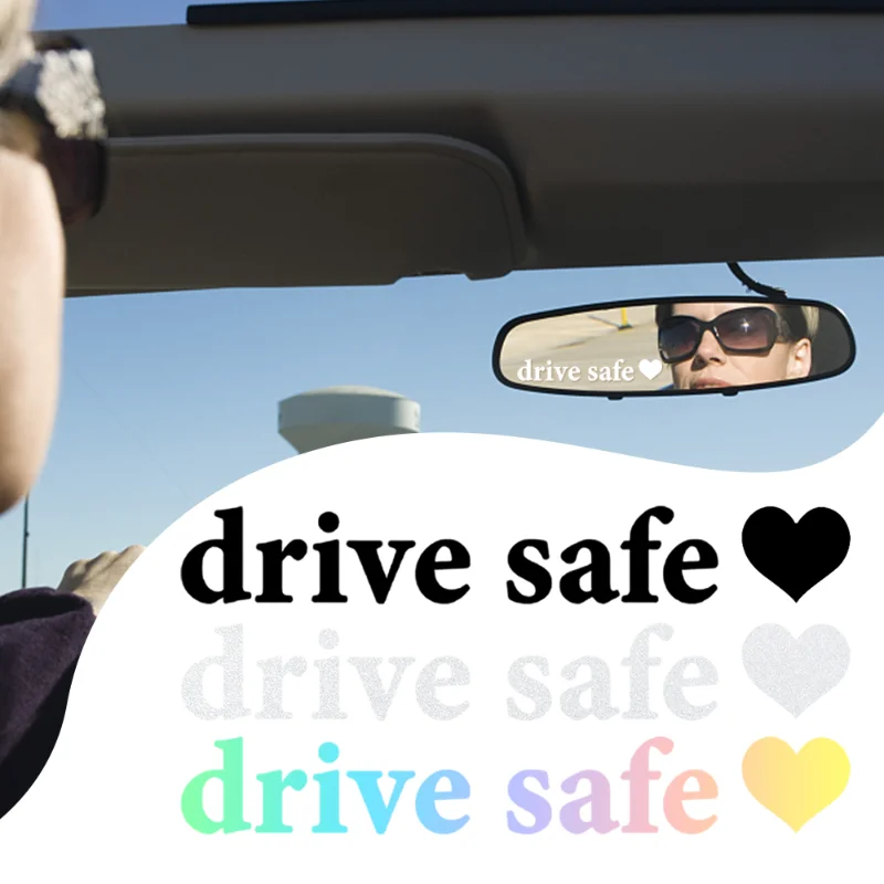 Етикети за безопасно шофиране, автомобилни огледала, Декоративни стикери, Персонални Винилови етикети, Стикери, Подаръци за мъже и жени