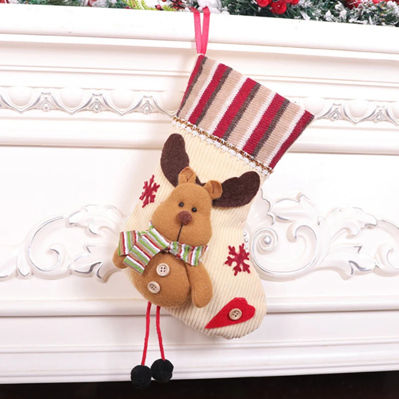 2023 Нова Година Коледна Торбичка За Отглеждане Коледен Подарък Чанта Бонбони Noel Коледна Украса За Дома Навидад Чорап Коледно Дърво Декор