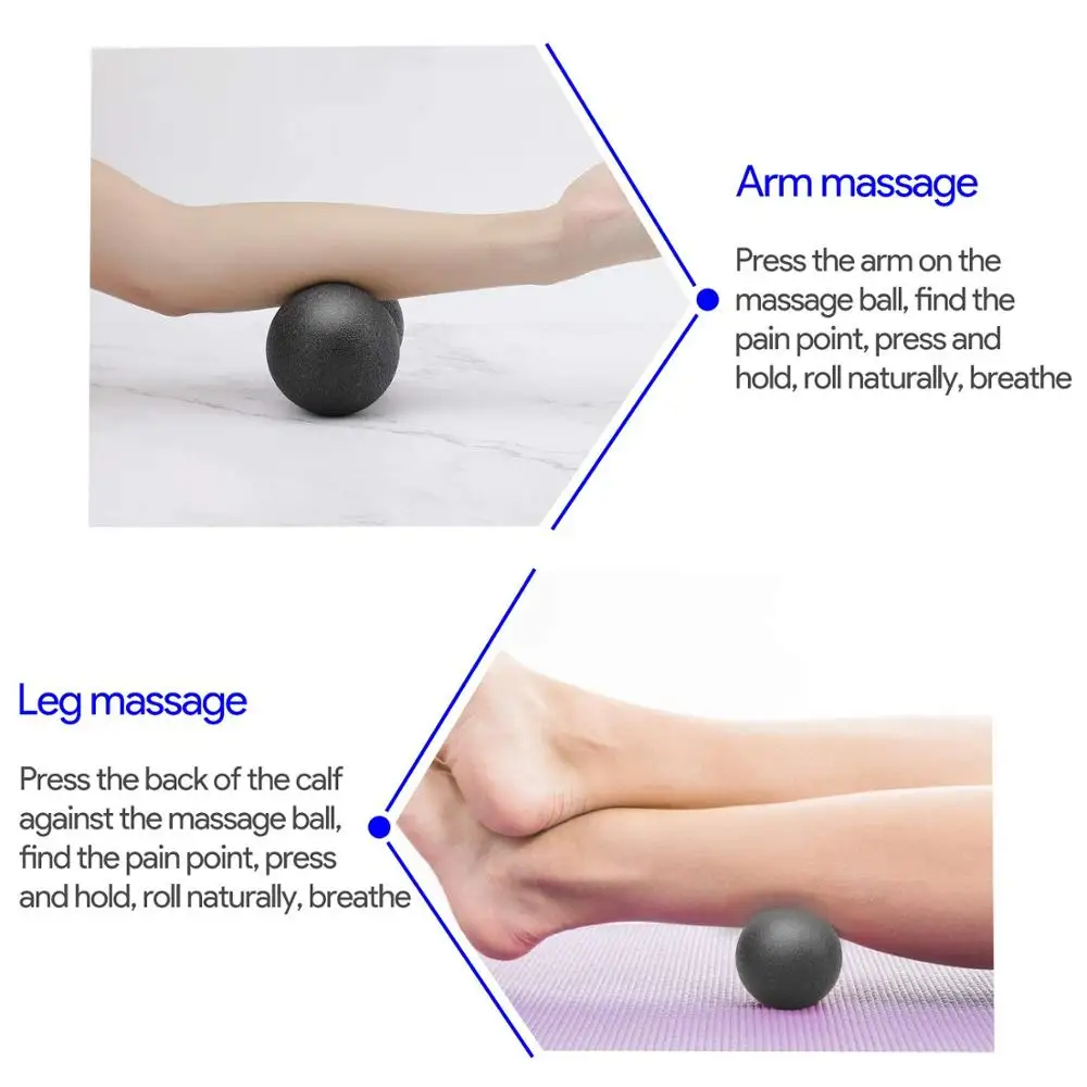 Набор от топки за масаж с фъстъци ЕНП Топка за лакросса с Висока плътност, лесна Топка за подвижността на гърба /шията /краката, Дълбоко Миофасциальное релаксация на тъканите