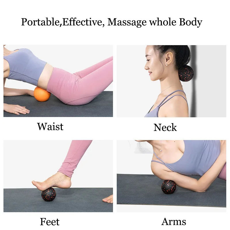 Набор от топки за масаж с фъстъци ЕНП Топка за лакросса с Висока плътност, лесна Топка за подвижността на гърба /шията /краката, Дълбоко Миофасциальное релаксация на тъканите