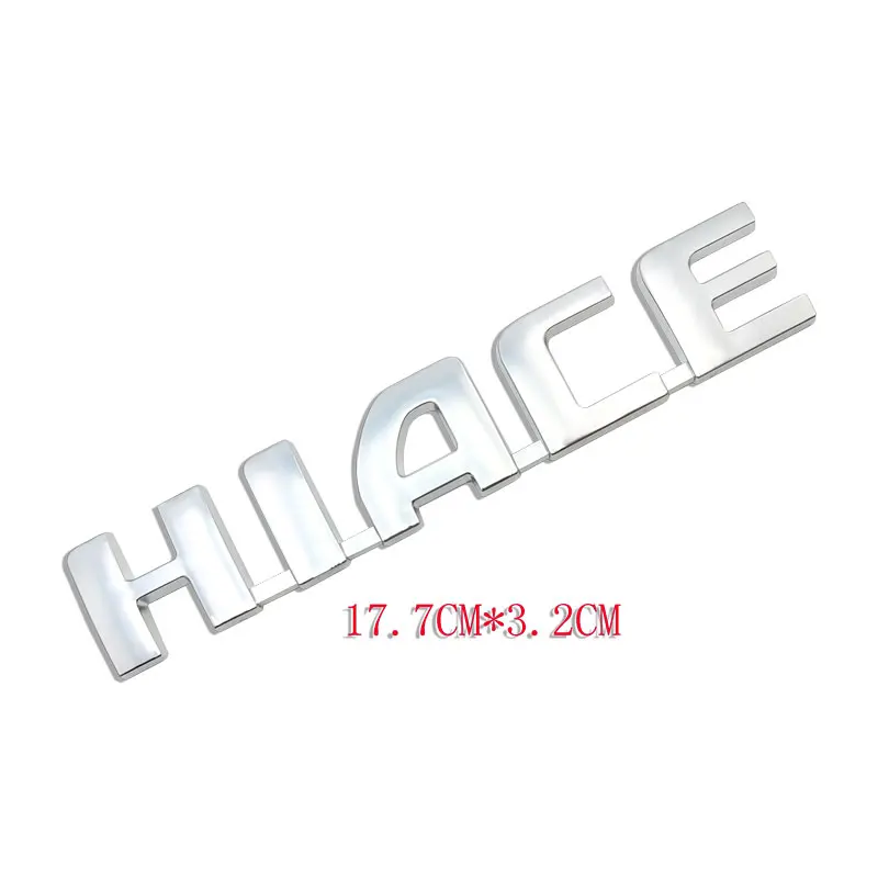 3D Триизмерна етикети на задната врата на купето, стикери с логото на HIACE (ABS пластмаса), подходящи за аксесоари на Toyota HIACE Sea Lion
