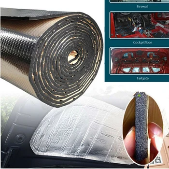 1 бр. Сребърен авто звукоизолирующий подложка от гума пяна и алуминиево фолио, изолация на стена, шумо-шумоизоляционная уплътнение