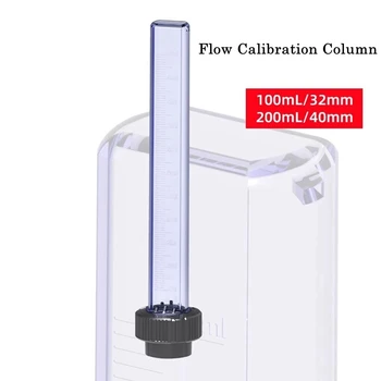 1 брой 100/200 ml Калибровочная колона за потока PVC Добави калибровочную колона за здравно помпа Прозрачна калибриране на дозиране на течност от PVC