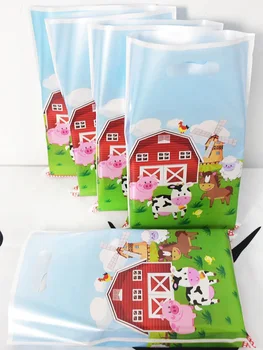 10шт подарък пакет на тема анимационни животни за детски рожден ден подарък за опаковане пакет
