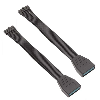2 бр. дънна Платка с 20-пинов конектор, USB 3.0 към удлинительному кабел USB 3.0 с 20-пинов съединител-15 см