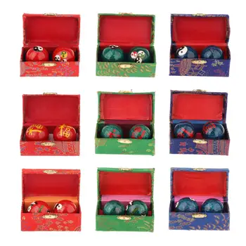 2 бр. Масажни топки за ръце с чекмедже за съхранение на Китайски топки за фитнес и релаксация Китайски топки за здравето на Китайски топки за упражнения за децата, на възрастните хора