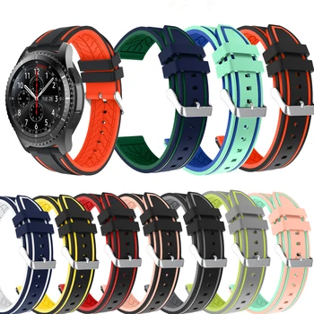 22 мм, новият пристигането силиконов спортен каишка за Samsung Gear S3 46 мм каишка за часовник Заменя гривна за Samsung Galaxy Watch 46 мм часовници
