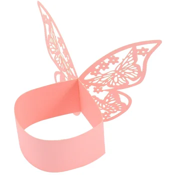 50шт 3D Пеперуда, Пръстени За Салфетки Хартия за Сватбената Парти Салфетка Украса на Масата Пеперуда, Пръстени За Салфетки
