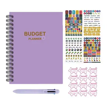 6-цветен нискотарифна папка Agenda 2024, планер, канцелярский бележници, химикалки, 12 обложки, Икономичен планер, книга за сметки