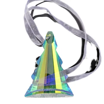 76 мм Crystal Prism Suncatcher Коледно Дърво Окачване Стъклен Полилей Мъниста Част от Дома Сватбена Подвесного Декор Suncatcher