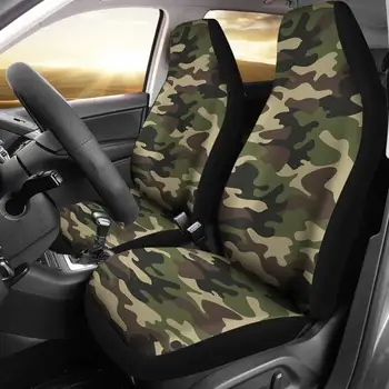 Dr. зелени камуфляжные калъфи за автомобилни седалки Двойка 2 покривала за предните седалките Калъф за авто седалка Протектор за автомобилни седалки Автомобилен аксесоар