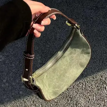 JIAERDI Ежедневни Зелена чанта под мишниците на Жените Новата Реколта чанта Горещи Момичета от естествена кожа През рамо Дамски Ретро Елегантна чанта Y2k Портфейл