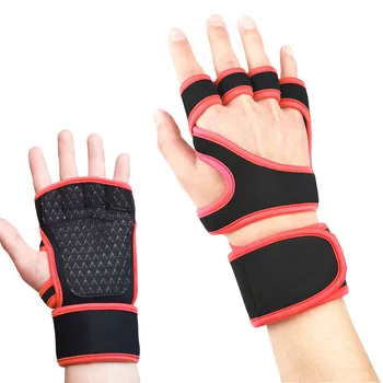 QFD05 Ръкавици за фитнес с гири за вдигане на тежести за предотвратяване на занасяне и износоустойчивост спортни ръкавици за защита на китките с удължаване на полпальца