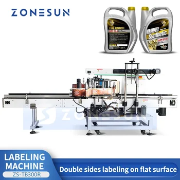 Автоматична машина за поставяне на етикети на бутилките ZONESUN, Апликатор на етикети, Этикетировочное обзавеждане за опаковане на детергенти в квадратни бутилки ZS-TB300R