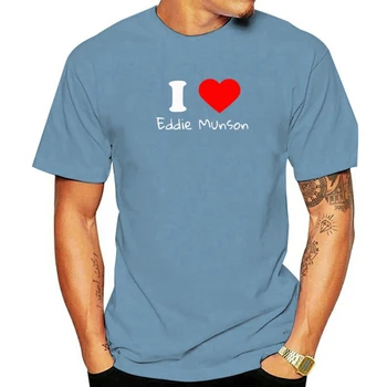 Аз обичам женска тениска Еди Munson на лятото, тениска с къс ръкав и принтом, забавен надпис топ с къс ръкав, женски женски дрехи