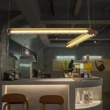 Американската ретро дългата трапезария лампа дизайнерски кафе бар в индустриален стил настолна лампа творческа личност офис полилей
