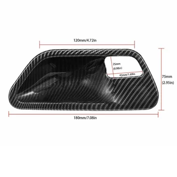Вътрешна Дръжка Врата на Колата, за Довършителни работи на Капака на Купата От Въглеродни Влакна Черен Цвят За BMW 3 4 Series F30 F34 3GT 2013-2018, Стикери За Автостайлинга, резервни Части