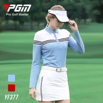 Дамски пролетно-есенна риза с дълги ръкави PGM golf, спортни облекла за голф