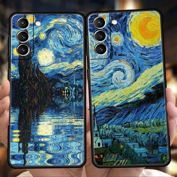 Естетически Калъф Van Gogh Art Starry Night за Samsung Galaxy S22 S23 S20 S21 FE Ultra S9 S10 S7 EDGE M22 M32 Plus 5G Калъф За вашия Телефон
