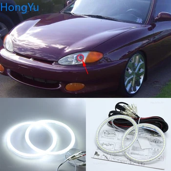 За Hyundai Tiburon coupe 1996 1997 1998 1999 Супер ярък бял цвят 3528 SMD led Angel Eyes kit дневни светлини DRL