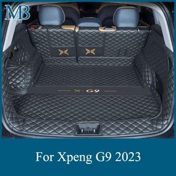 За Xpeng G9 XiaoPeng 2022-2023 ПУ Багажника 3D Мат Авто Водоустойчив Мат Автомобилни Аксесоари Напълно Заобиколен от Оригиналната Фабрика