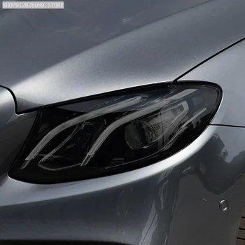 Защитно фолио за автомобилни фарове Опушен-черен цвят TPU Стикер за Mercedes Benz E Class W213 2017-2020 Седан E63