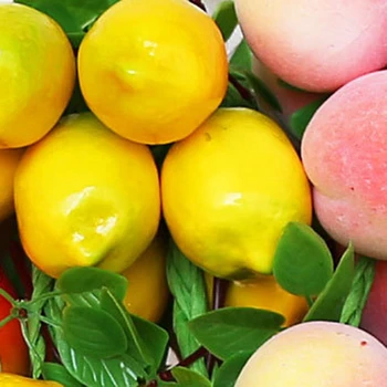 Имитация на гирлянди от изкуствени плодове и лимон за украса на ресторанта, хотела, дома и градината