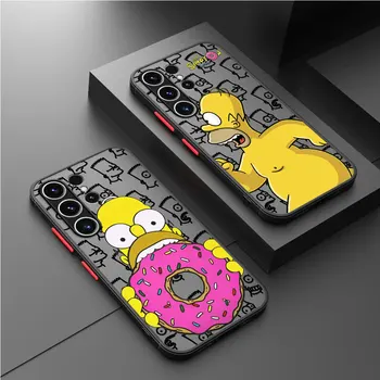 Калъф за телефон Samsung Galaxy S23 Ultra S10 Lite S22 5G S20 FE S9 S10 S21 Plus S23 Мек Прозрачен Калъф Disney The Simpsons Cover Shell