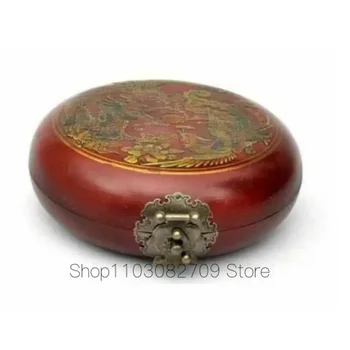Китайски старинен компас, направен по фън шуй, точно лакирани в ковчег с дракон