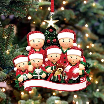 Коледна висулка DIY Лични Семейни Коледни украси за дома 2023 Навидад Коледно Дърво Подвесное украса за Нова година 2024