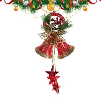 Коледни камбанки за Окачване на Червени и златни реколтата, бижута Коледна украса за дома Украса на Коледната елха