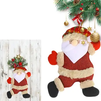 Коледно Дърво Плюшени Украса Дядо коледа, Снежен човек САМ Коледен Подарък на Дядо Коледа, Снежен човек Дърво с Висулка, Висулка Декорация на Празнична Парти