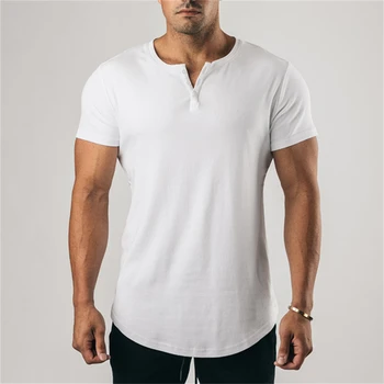 Мъжка тениска с къс ръкав 2023, однотонная пролетно-лятна ежедневни мъжки t-shirt, дишащи мъжки блузи, модни дрехи, мъжки ризи