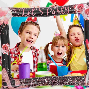 Надуваем Празничен за многократна употреба Подпори За Селфи На Рожден Ден В Полза на Рамки за Рожден Ден Photo Booth Frame Birthday Photo Prop