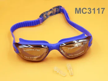 нов дизайн мъж жена унисекс огледално покритие за възрастни фарове за Водоустойчиви плувни очила, плувни очила свободно размер B42003