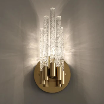 Нощна лампа Кристал, с монтиран на стената лампа Nordic modern simple corridor лампа за стълби в коридора, монтиран на стената лампа за хотела, декоративно осветление за всекидневна