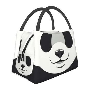 Обичай чанти за обяд с изображение на мечка панда, женски обяд-апарати с топло изолация-интеркулер за работа, на пикник или при пътуване