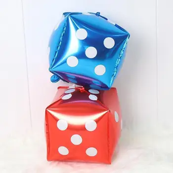 Парти балон от сгъсти алуминиево фолио балон Премиум-клас Cube Dice Набор от балони за детската душа, за рожден ден, сватбени тематични партита
