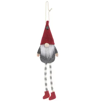 Плюшено Джудже Коледна Украса Горски Старецът Подвесная кукла на крака Креативна Безлични Кукла Окачване Джудже Кукла