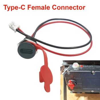 С кабел 2PIN Водоустойчив Покриване на Женски Седалка машина за висока точност Конектор за зареждане на USB Type-C с жак PH2.0 с защелкивающейся плоча за закрепване на гайки