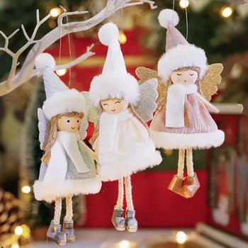 Сладко момиче Ангел Коледа висулка Коледно Дърво Висящи украшения на Коледна украса за дома Коледни кукли, Детски подарък Навидад